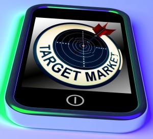 Target Market On Smartphone Shows Targeted Customers